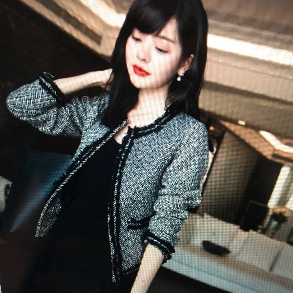 Grey Classic Chanel Inspired Blazer